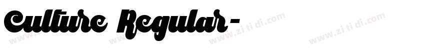 Culture Regular字体转换